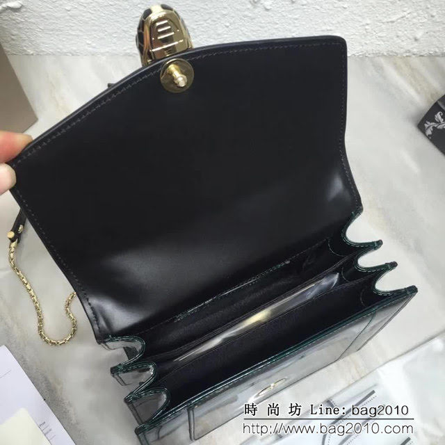 BVLGARI寶格麗 專櫃新款 蛇頭扣環 漆皮手提肩背斜挎包 可拆卸肩帶 38329 FYD1393